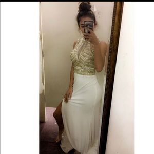 Gold & white prom/formal dress